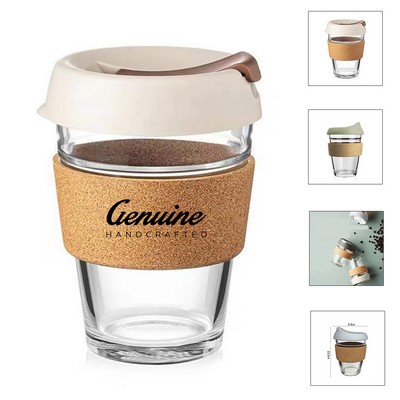 16oz Glass Travel Tumbler with Cork Sleeve