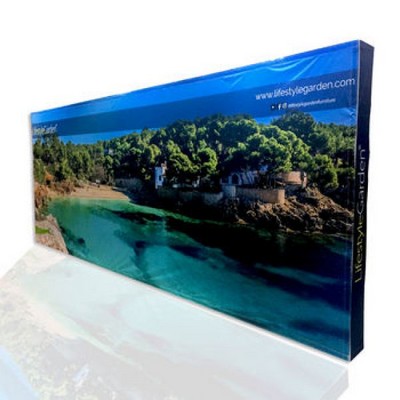 20' Straight Velcro Fabric Pop Up Wall(Frame+Graphic)