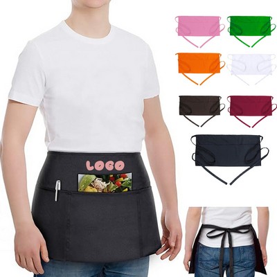 MOQ50 Double Pocket Short Apron