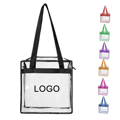 Clear PVC Zipper Tote Bag