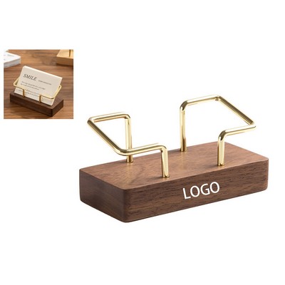 Black Walnut Business Card Holder Stand
