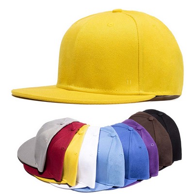 Adjustable Unisex Panel Flat Baseball Cap