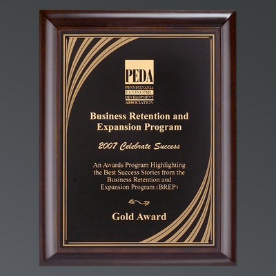 Cherry Deep Furniture Finish w/Cascading Gold Swirls, Medium (8"x10")