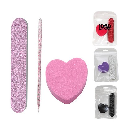 Professional 3-In-1 Nail Art Kit – File, Buffer & Picker