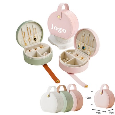 PU Leather Portable Mini Jewelry Storage Box