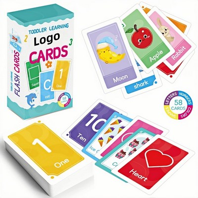 Educational Flash Cards for Kids Learning Shapes Colors and Letters