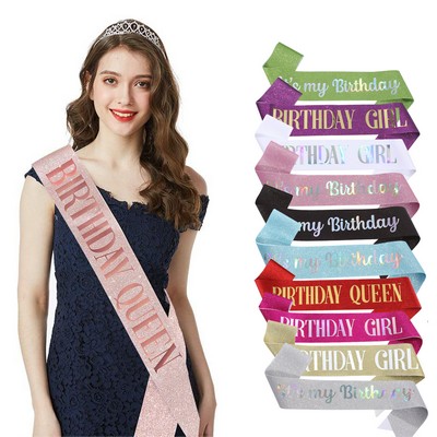 Glitter Elastic DIY Shoulder Sashes