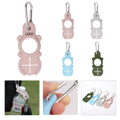 Silicone Water Bottle Carrier with Carabiner