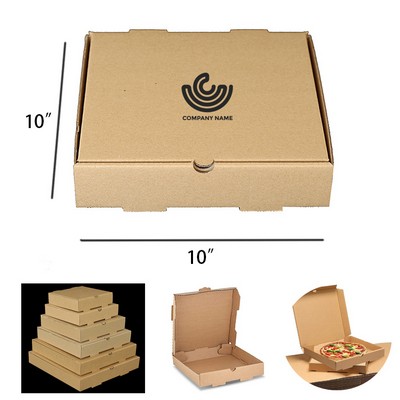 10" Kraft Cardboard Pizza Boxes