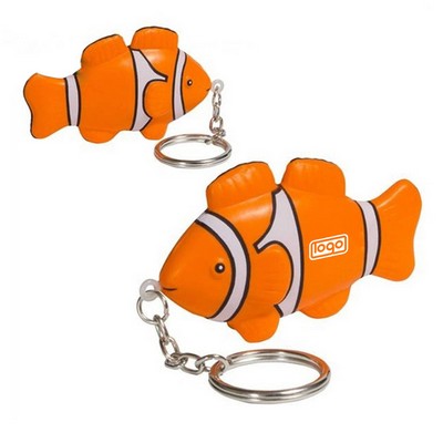 PU Foam Clown Fish Stress Reliever Key Chain