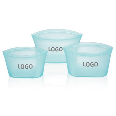 8-Piece Silicone Food Storage Bags and Bowls Set for Freshness