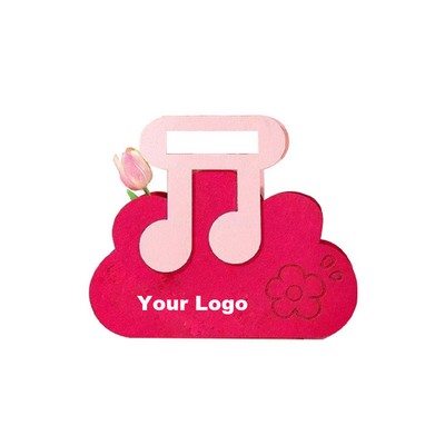Felt Cloud Tote Bag with Music Note Handle