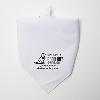 Personalized White Square Pet Bandana
