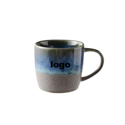 Yue Bian Ceramic Mug 350ml Blue Glaze Home Office Cup