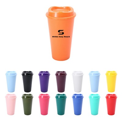 16 Oz PP Coffee Cup With Lid