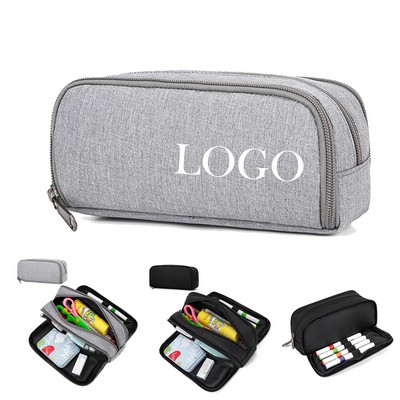 Ample Storage 3-Section Stationery Bag