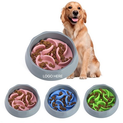 Anti Choke Slow Feeder Bowl Multi Functional Dog Bowl Spill Proof Pet Feeding Dish