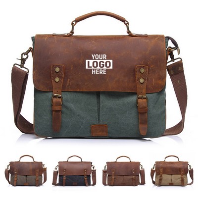 Vintage Leather Messenger Bag