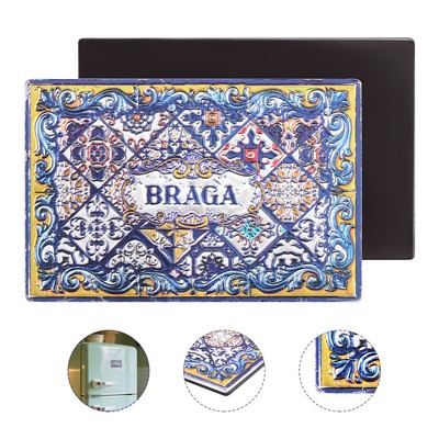 3" x 2" Full Color Custom Flat Rectangle Metal Fridge Magnet