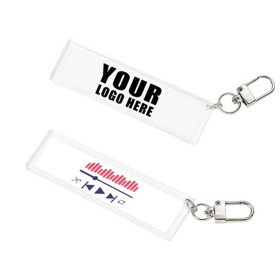 Acrylic Transparent Label Keychain
