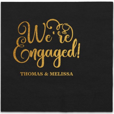 Foil Stamped Square Dinner Napkins