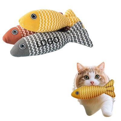 Teething Catnip Simulation Fish Plush Toy