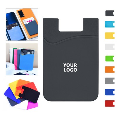 Silicone Phone Card Sleeve Stick On 2.3 x 1.4 x 0.2