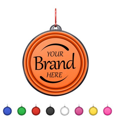 Collapsible Food-Grade Silicone Pet Travel Bowl