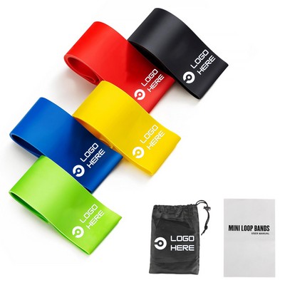 TPE Resistance Exercise Loop Band Set With Bag