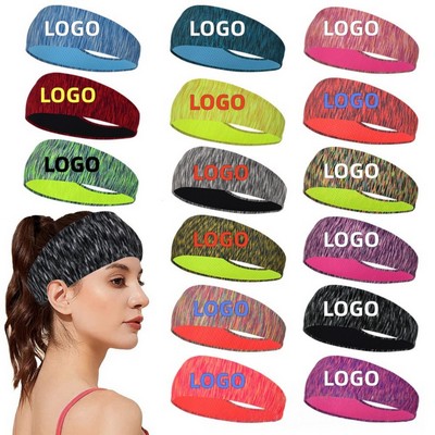 Womens NonSlip Elastic Headbands Yoga Running Workout Sweat