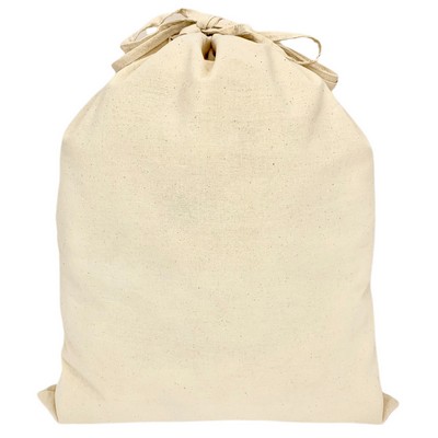 Blank Durable 5 oz Cotton Laundry Bag | Hotel Resort Drawstring Large (20x24)