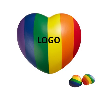 Rainbow Heart Stress Ball