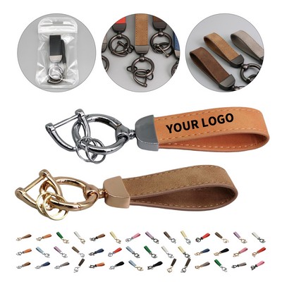 Zinc Alloy And PU Leather Keychain