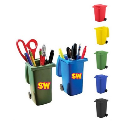 Desk Trash Can Pen Holder