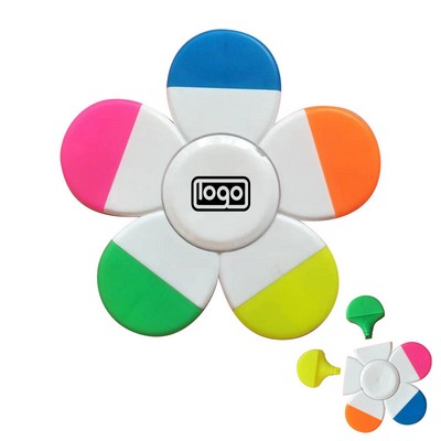 Flower Shape Highlighter Spinner Marker