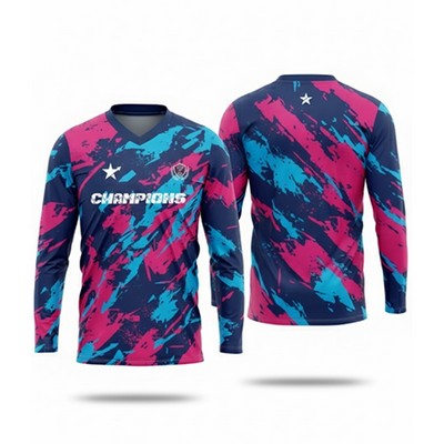 Sublimation Long Sleeve Soccer Jersey - 160G Birdseye Mesh