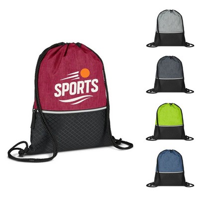 Crosshatch Drawstring Backpack