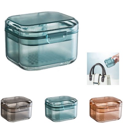 Three-Layers Design Partial Denture Soak Container
