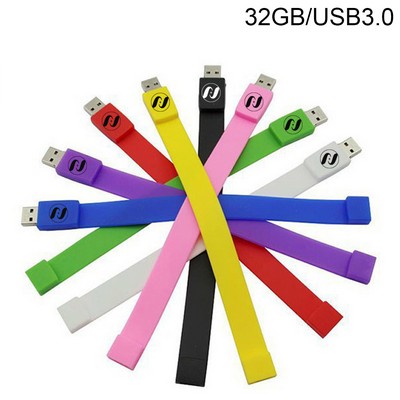 Silicone Wristband USB Flash Drive Bracelet 32 GB
