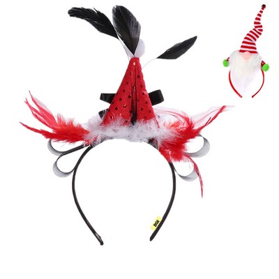 Plastic Christmas Party Feather Hair Accessories Headband