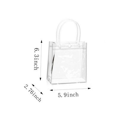 Clear PVC Tote Bag with Handles for Work Sports