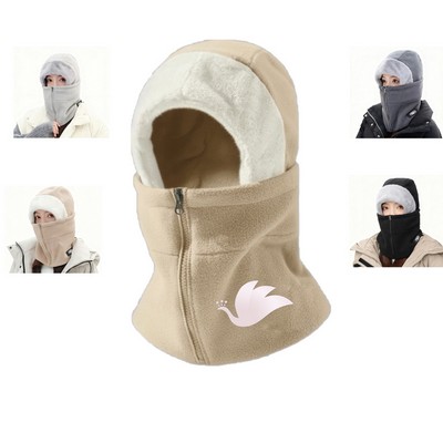 Winter Windproof Cycling Balaclava with Zipper Hat