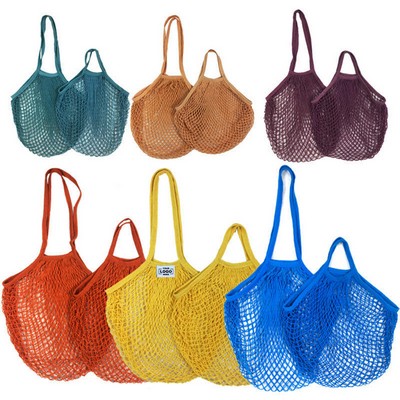 Cotton Mesh Grocery Tote Bag