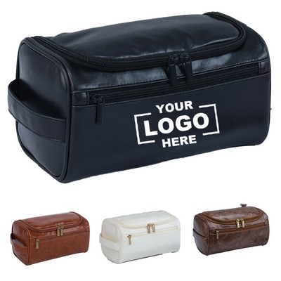 Custom Leather Toiletry Bag