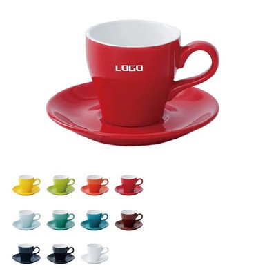 Mini Ceramic Coffee Cup and Saucer Sets