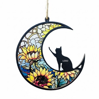 Double-Layer Acrylic Suncatcher Hanging Ornament Creative Prism Light Catcher Vibrant Window Art