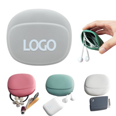 Portable Silicone Earphone Storage Bag