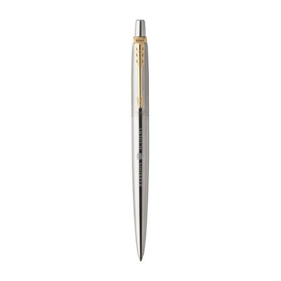 Parker Jotter London Stainless Steel Ballpoint - Stainless Steel-Gold Trim
