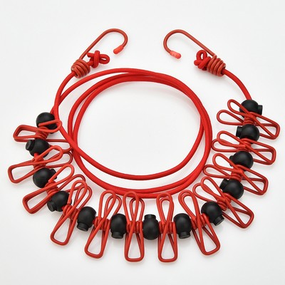Clothes Line 12pcs Clips In Velvet Pouch