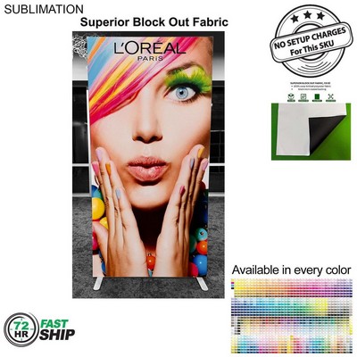 72Hr Fast Ship - Backlit LED Light Box SEG Floor Display Banner Kit, 40" x 80"